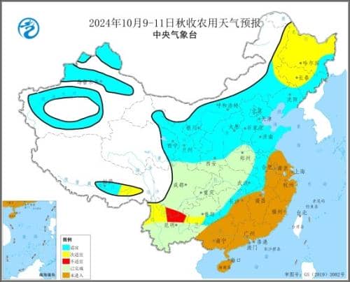 预计9日至11日农区大部多晴好天气 利于秋收秋种开展